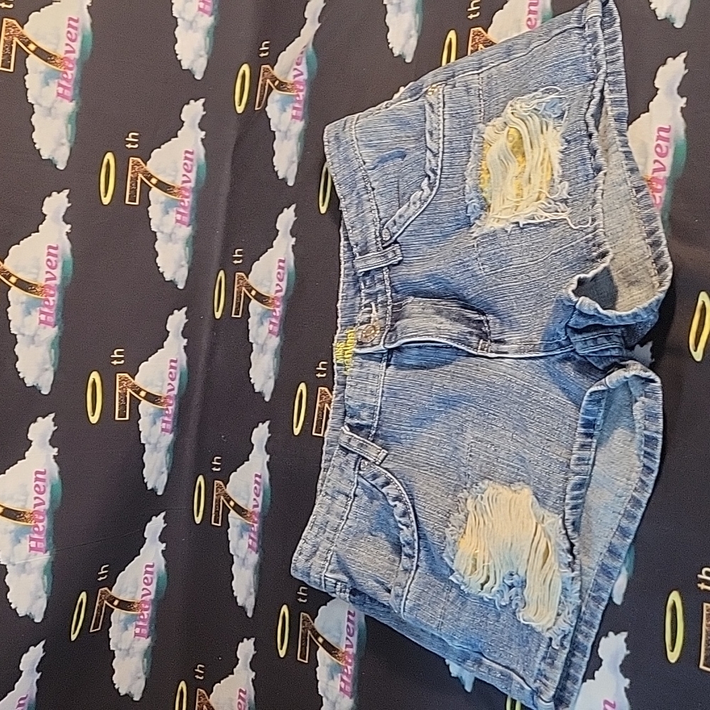Distressed Denim Shorts